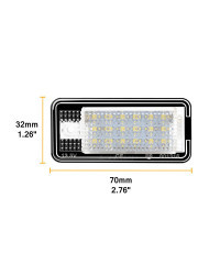 Luz LED para matrícula de coche, lámpara Canbus sin Error, 1 piezas, para Audi A3, A4, A6, A8, Q7, RS4, RS6