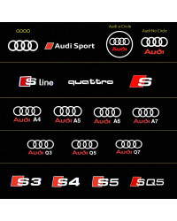 Emblema Led para puerta de coche, accesorios de luz de cortesía para AUDI Sport Sline Quattro A3, A4, A5, A6, A7, A8, Q3, Q5, Q7