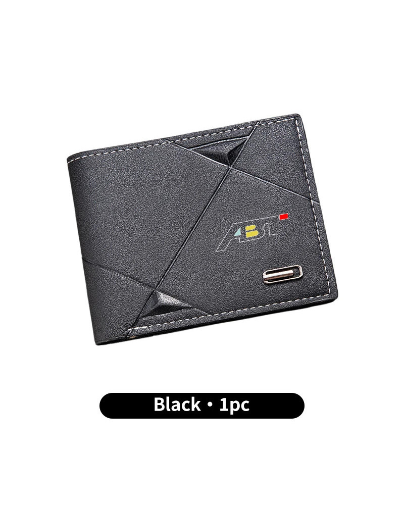 Cartera corta multifunción para hombre, monedero para tarjetas, bolso de negocios para Audi Quattro TT A3 A4 A6 A5 Q5 A1 Q7 Q3 A