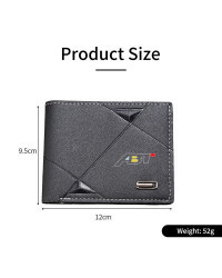 Cartera corta multifunción para hombre, monedero para tarjetas, bolso de negocios para Audi Quattro TT A3 A4 A6 A5 Q5 A1 Q7 Q3 A