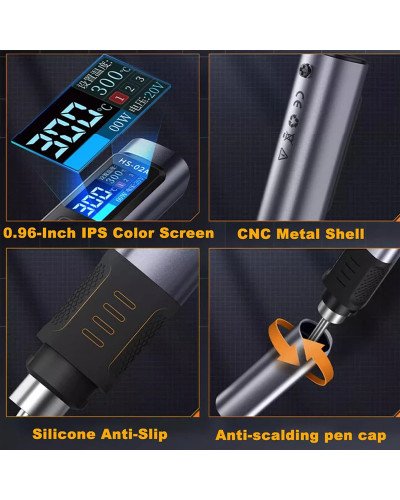 FNIRSI HS-02 Smart Soldering Iron IPS Color Screen Display Mini Solder