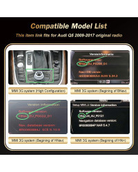 Road Top CarPlay inalámbrico Android Auto para Audi Q5 B9 A4 A5 2009-2017, con funciones de reproducción de coche AirPlay Mirror