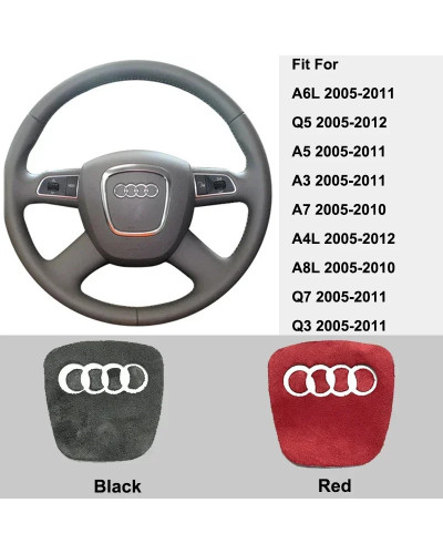 Calcomanías para volante Interior de coche, emblema adhesivo para Audi S4, S6, S7, A8, A3, A4L, Q3, Q5, Q7, Q2L, S3, A4, Q5L, A6