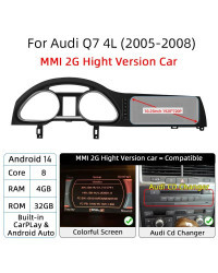 Reproductor Multimedia con GPS para coche, Radio estéreo con Android 14, CarPlay, MMI, 2G, 3G, DSP, para Audi A6, C6, 4f, Audi Q