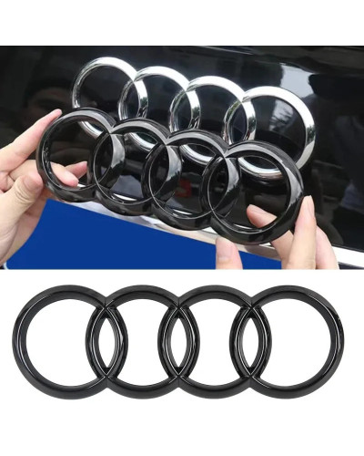 Capó de coche ABS para Audi A3, A4, A5, A6, A7, Q2, Q3, Q5, Q8, TT, Sline, 4 anillos, capó delantero, parrilla, maletero trasero