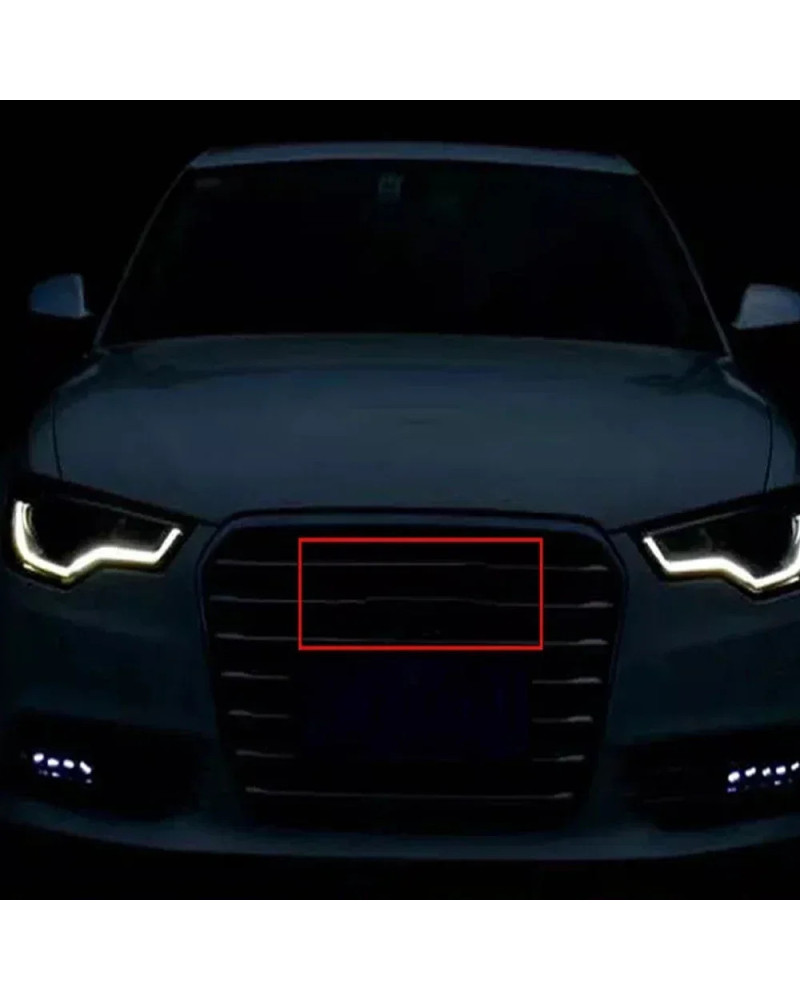 Luz de rejilla LED blanca para Audi, insignia negra de 27,3 cm, 4D, logotipo de Audi, A7, A6, A3, A4, A5, RS5, RS3, S3, Q5, Q7