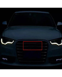 Luz de rejilla LED blanca para Audi, insignia negra de 27,3 cm, 4D, logotipo de Audi, A7, A6, A3, A4, A5, RS5, RS3, S3, Q5, Q7