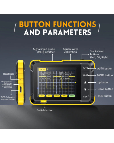 FNIRSI DSO 152 Mini Handheld Digital Oscilloscope Portable 2.5MSa/s 20