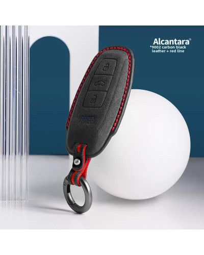 Funda de llave de piel importada de Alcantara para Audi B Series, cubierta protectora, suministros de modificación Interior, Mat