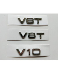 Letras cromadas para Audi, insignias de emblemas para Audi A3, A4, A5, A6, A7, A8, A4L, A6L, A8L, Q3, Q5, Q7, Q8, 35, TFSI 40, T