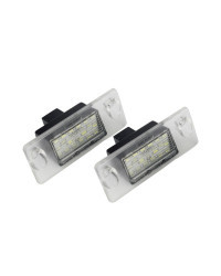 ANGRONG-Luz LED blanca para placa de matrícula de Audi A4 B5, 2 piezas, sin errores, 1995-2001