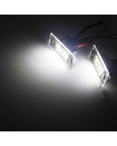 ANGRONG-Luz LED blanca para placa de matrícula de Audi A4 B5, 2 piezas, sin errores, 1995-2001