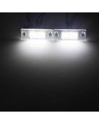 ANGRONG-Luz LED blanca para placa de matrícula de Audi A4 B5, 2 piezas, sin errores, 1995-2001