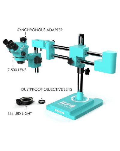 RF4 7X-50X 360° Rotation Dual Arm Bracket Boom Lndustrial Laboratory M