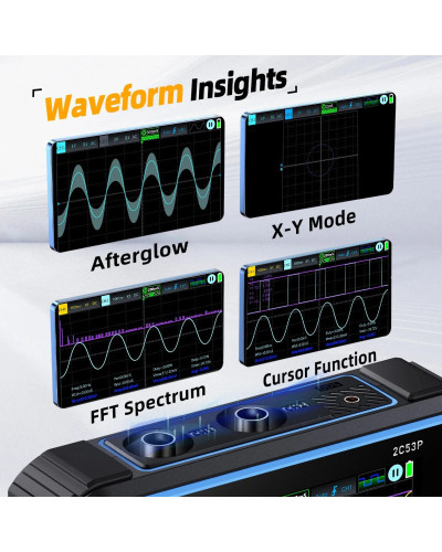 FNIRSI 2C53P Touch Screen Portable Digital Oscilloscope Multimeter Sig