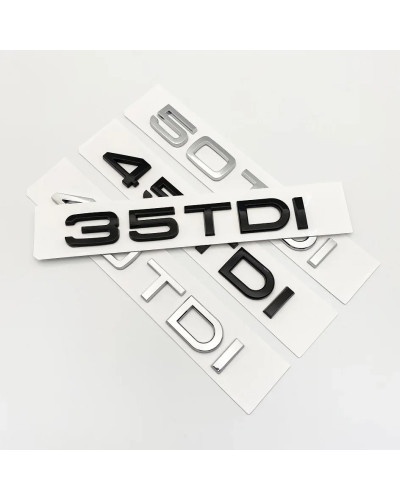 Letras ABS 3D 2.0TDI 2.5TDI 3.0TDI 35TDI 40TDI 45TDI 50TDI emblema para Audi A1 A3 A4 A5 A6 A7 A8 Q2 Q3 Q5 Q7 pegatina para male