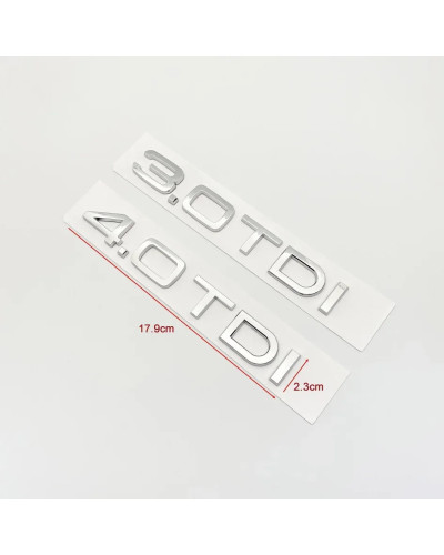 Letras ABS 3D 2.0TDI 2.5TDI 3.0TDI 35TDI 40TDI 45TDI 50TDI emblema para Audi A1 A3 A4 A5 A6 A7 A8 Q2 Q3 Q5 Q7 pegatina para male