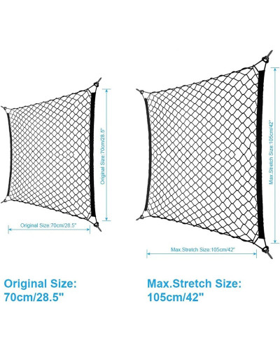 Red de carga trasera de nailon para coche, organizador de almacenamiento de maletero para Audi A1, A2, A3, A4, A5, A6, A7, A8, Q