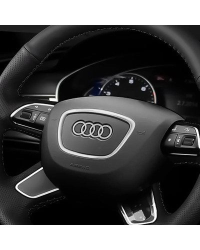 Emblema de repuesto para volante de coche, accesorios de reacondicionamiento automático para AUDI A6L, Q7, Q3, Q5, A7, A5, A3, A