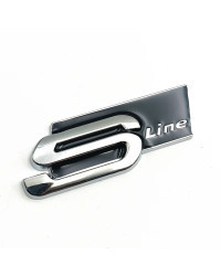 Insignia de coche con emblema de línea S de Metal grande 3D para Audi A1, A3, A4, A5, A6, Q2, Q5, Q7, Q3, S3, S4, S6, TT, S