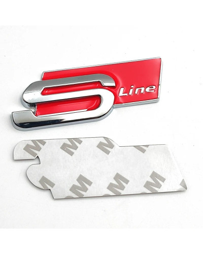 Insignia de coche con emblema de línea S de Metal grande 3D para Audi A1, A3, A4, A5, A6, Q2, Q5, Q7, Q3, S3, S4, S6, TT, S