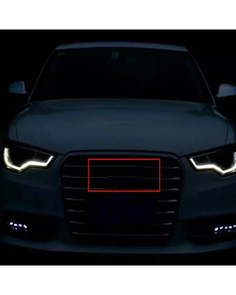 Insignia de luz LED negra para AUDI, emblema de rejilla con logotipo, 27,3 cm, 4D, A7, A5, A4, RS3, A6, Q5, Q7