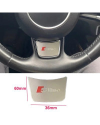 Pegatina de emblema de volante de coche modificado, accesorios para Audi Sline A4L A1 A3 A5 A7 Q3 TTS S2 S3 S4 S5 S7 RS8 SQ7 SQ5