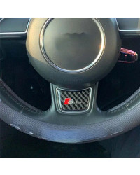 Pegatina de emblema de volante de coche modificado, accesorios para Audi Sline A4L A1 A3 A5 A7 Q3 TTS S2 S3 S4 S5 S7 RS8 SQ7 SQ5