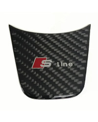 Pegatina de emblema de volante de coche modificado, accesorios para Audi Sline A4L A1 A3 A5 A7 Q3 TTS S2 S3 S4 S5 S7 RS8 SQ7 SQ5