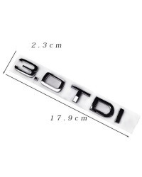 Letras cromadas ABS 2,0 TDI 3,0 TDI, logotipo de maletero, insignia, emblema, calcomanía para Audi A3, A4, A5, A6, Q3, Q5, Q7, S