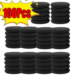 100Pcs Car Waxing Polish Sponges Black Car Detailing Tools High Density Foam Applicator Pads Curing Car Wash Polishing Sponge