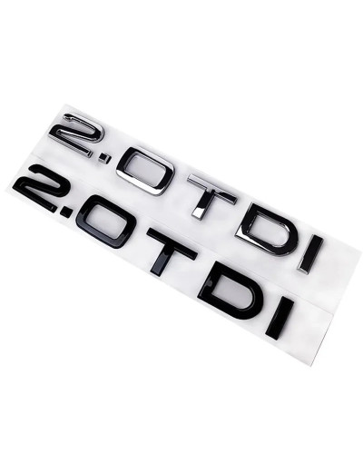 Letras cromadas ABS 2,0 TDI 3,0 TDI, logotipo de maletero, insignia, emblema, calcomanía para Audi A3, A4, A5, A6, Q3, Q5, Q7, S