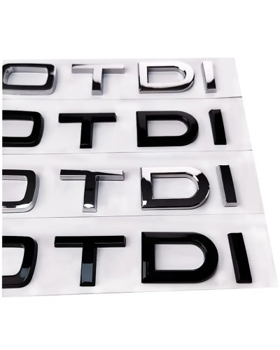 Letras cromadas ABS 2,0 TDI 3,0 TDI, logotipo de maletero, insignia, emblema, calcomanía para Audi A3, A4, A5, A6, Q3, Q5, Q7, S