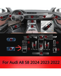 Película interior transparente de TPU PPF para coche, Panel de engranaje, consola central, antiarañazos pegatina, accesorios par