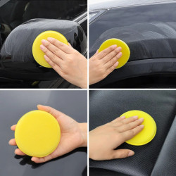 100Pcs Car Waxing Polish Sponges Black Car Detailing Tools High Density Foam Applicator Pads Curing Car Wash Polishing Sponge