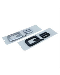 Calcomanías adhesivas para Audi Q2, Q3, Q5, Q7, Q8, accesorios de estilo de coche, letras ABS 3D, Cromo Negro, emblema de malete