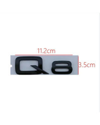 Calcomanías adhesivas para Audi Q2, Q3, Q5, Q7, Q8, accesorios de estilo de coche, letras ABS 3D, Cromo Negro, emblema de malete