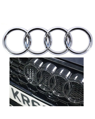 Capó de coche ABS de 4 anillos, parrilla delantera, maletero trasero, emblema, insignia, pegatina, calcomanía para Audi A3, A4, 