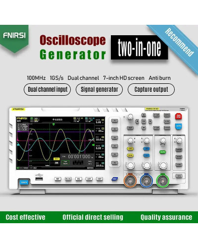 FNIRSI 1014D Digital Storage Oscilloscope 100MHz Dual Channel Oscillos