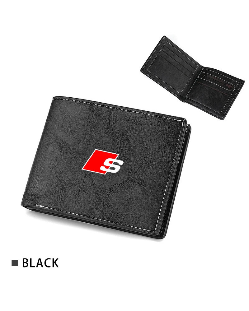 Cartera de negocios con logotipo de coche para hombre, funda para tarjeta bancaria, funda para monedas, tarjeta de identificació