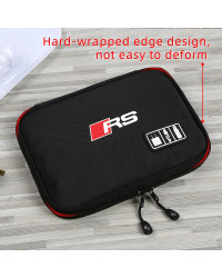 Organizador de Cables de viaje, cargador Digital USB, línea de carga, bolsa de almacenamiento de cables para Audi Sport RS S Lin