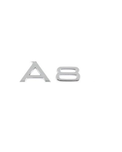 Pegatina de logotipo trasero cromado para Audi A1, A3, A4L, A5, A6, A7, A8L, Q2, Q3, Q5, Q7, Q8, 3D, ABS, negro brillante, TDI, 