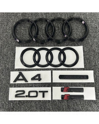 Insignia de rejilla delantera para coche, pegatina de compartimento de equipaje trasero, logotipo de 4 anillos, accesorios para 