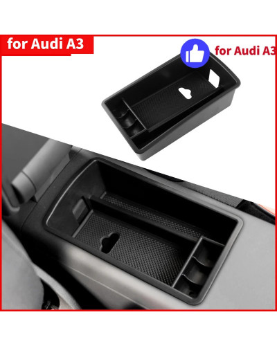 Caja de almacenamiento para Reposabrazos de coche, contenedor de ABS, consola central, accesorios para Audi A3 8V 2013 - 2019