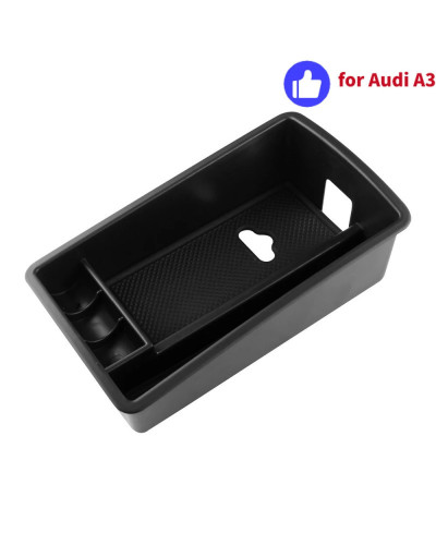 Caja de almacenamiento para Reposabrazos de coche, contenedor de ABS, consola central, accesorios para Audi A3 8V 2013 - 2019