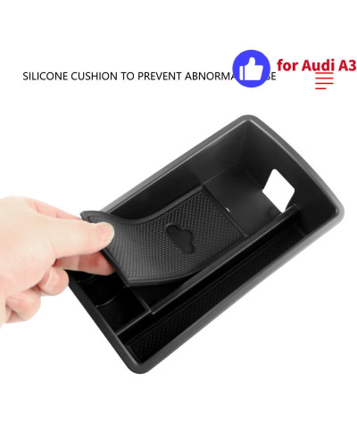 Caja de almacenamiento para Reposabrazos de coche, contenedor de ABS, consola central, accesorios para Audi A3 8V 2013 - 2019