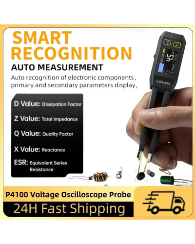 FNIRSI LCR-ST1 Mini Smart Tweezer LCR SMD ESR Tester Resistance Capaci