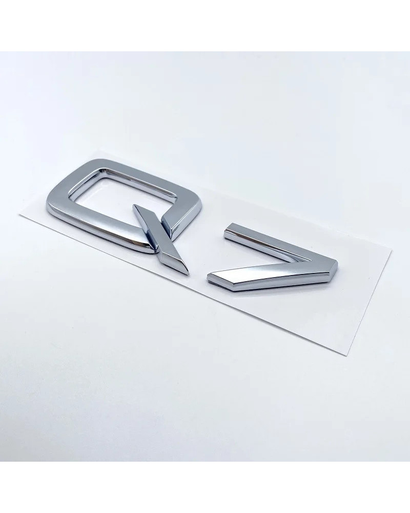 Emblema de letras y números 3D para Audi, placa de identificación de tapa de maletero de coche, pegatina de logotipo, cromado, n