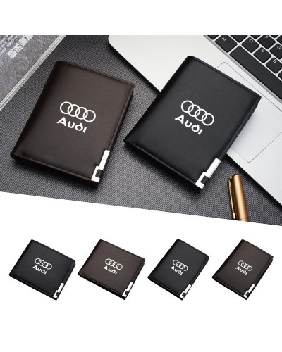 Cartera de cuero para hombre, tarjetero de bolsillo largo para Audi Quattro A3, A4, A6, A5, Q5, A1, Q7, S1, RSQ3, RSQ8, RS3