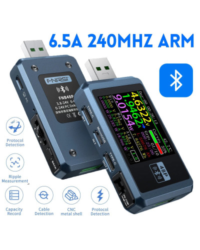 FNIRSI FNB48P USB Tester Voltmeter Ammeter TYPE-C Fast Charge Detectio